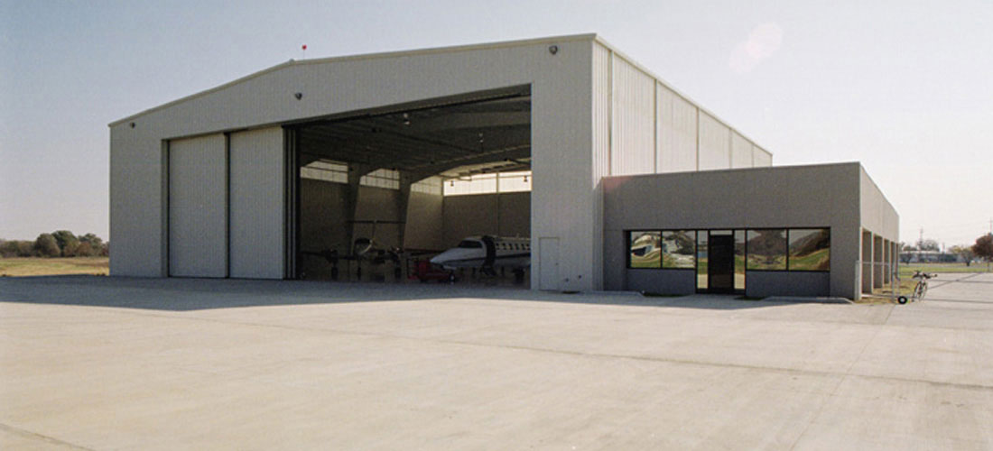 Airplane Hangar Building Kit with door open