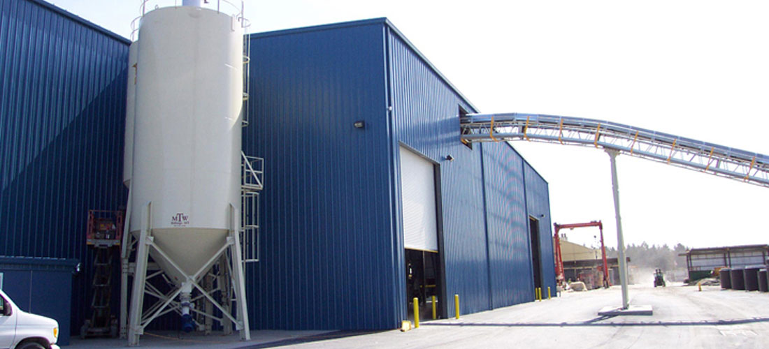 Blue Metal Building Kit Metal Building Kit with blue wall panels