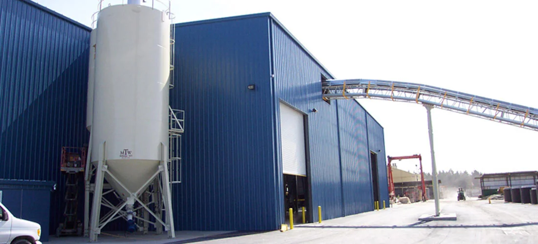 Blue Metal Building Kit Metal Building Kit with blue wall panels