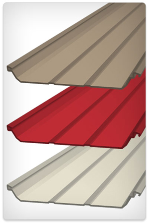 Double-Lok Panels shown in 3 different colors