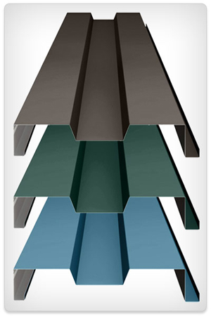 ShadowRib Wall Panels shown in a variety of different colors