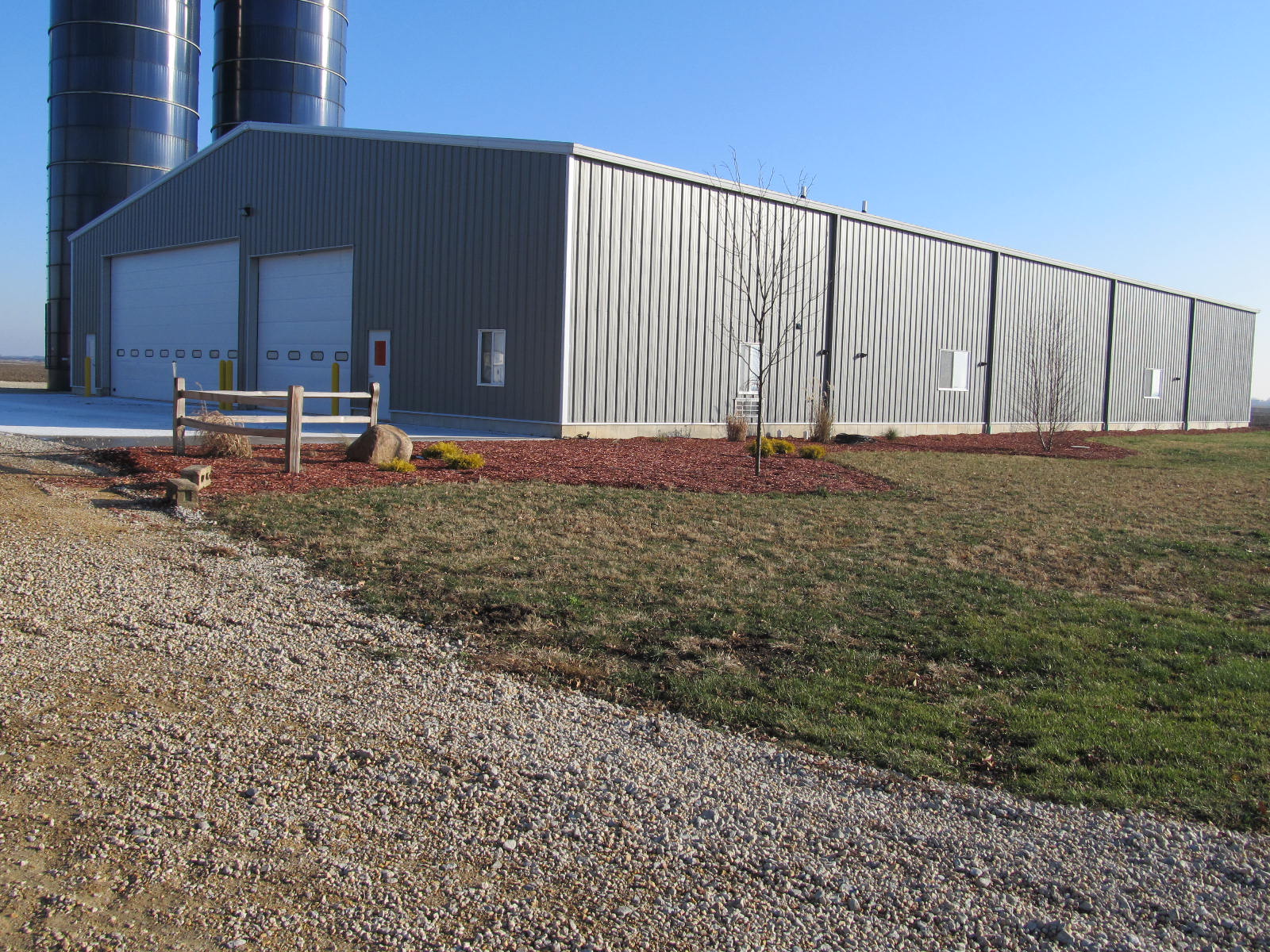 Steel Ag Building with gray wall panels