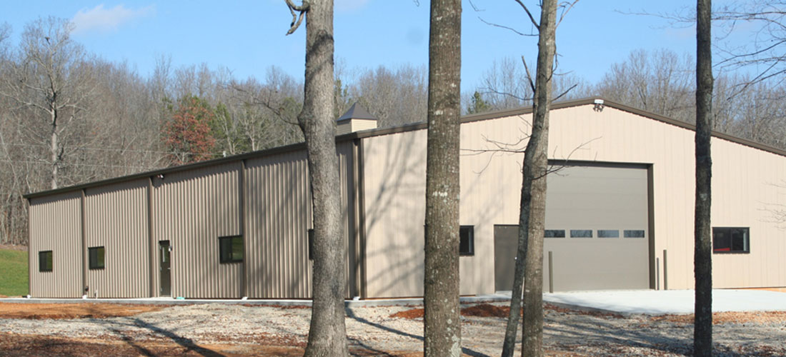 Steel Warehouse Building with beige wall panels