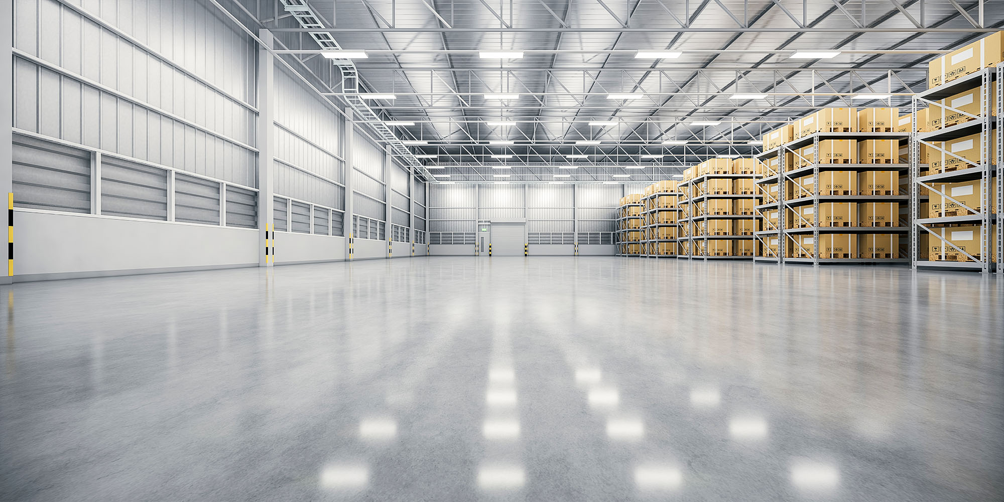 3D Rendering of a Clear Span Steel Warehouse Clear Span Steel Warehouses